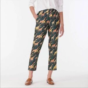 J Crew Silk Giraffe Pants NWT
